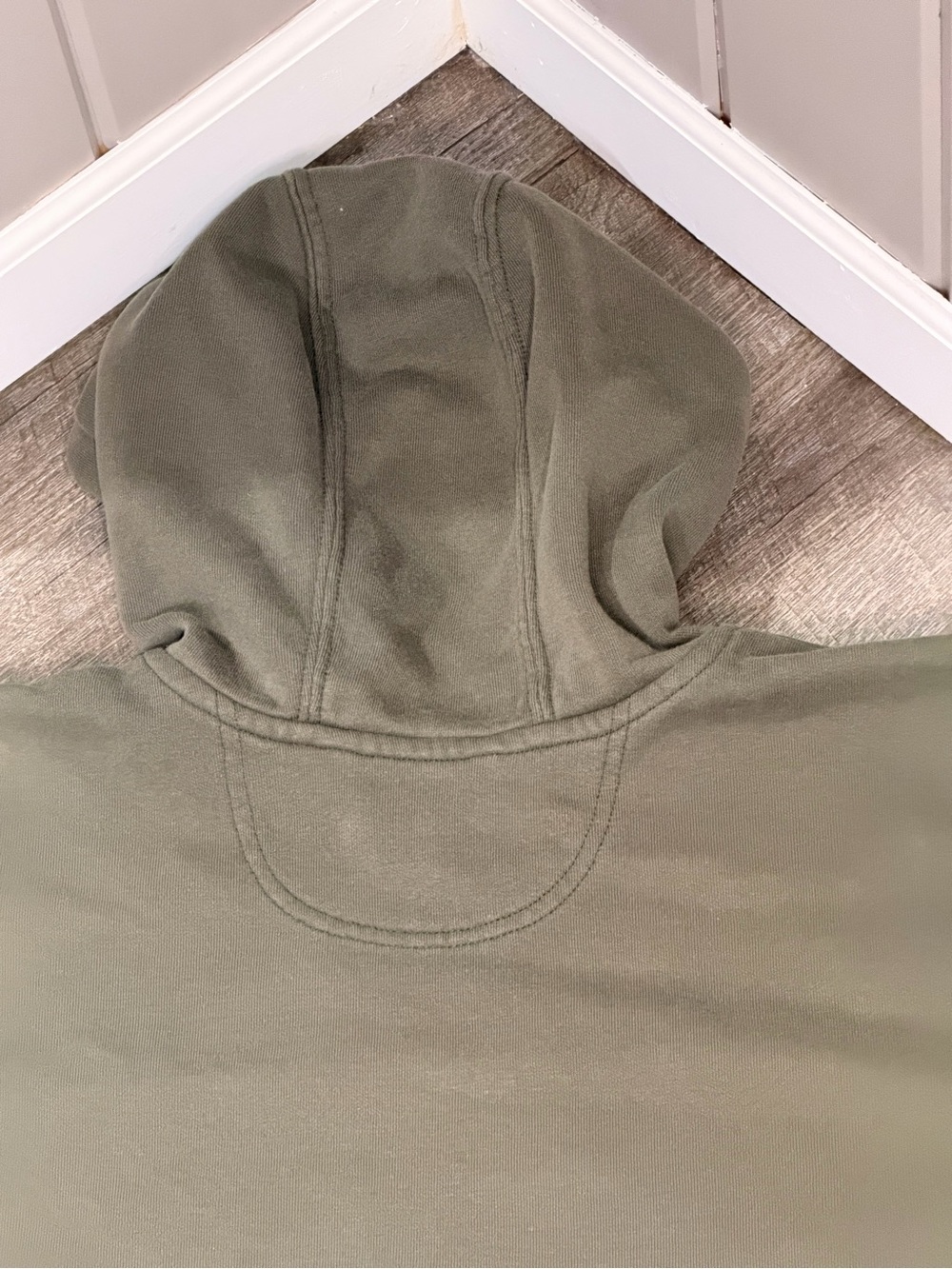 Carhartt Olive Green Men’s Hooded Pullover Sweatshirt - Picture 7 of 8